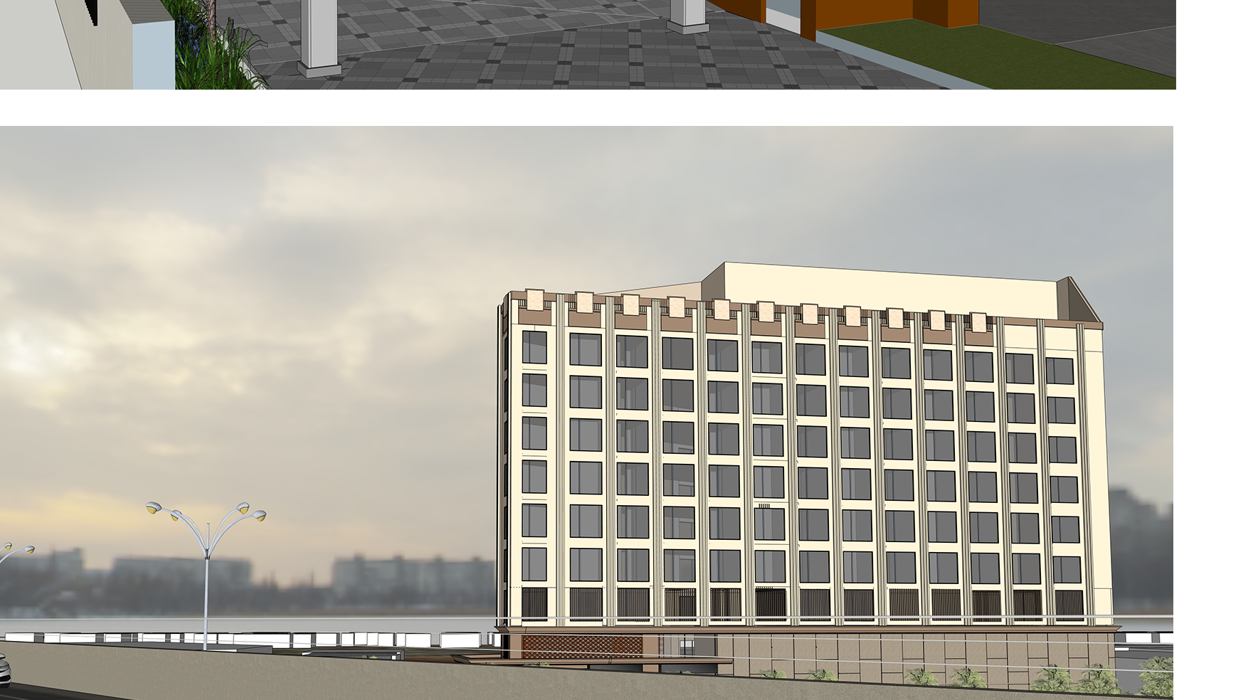 Hotel elevation view, RGA Group, Marathahalli — enlarged
